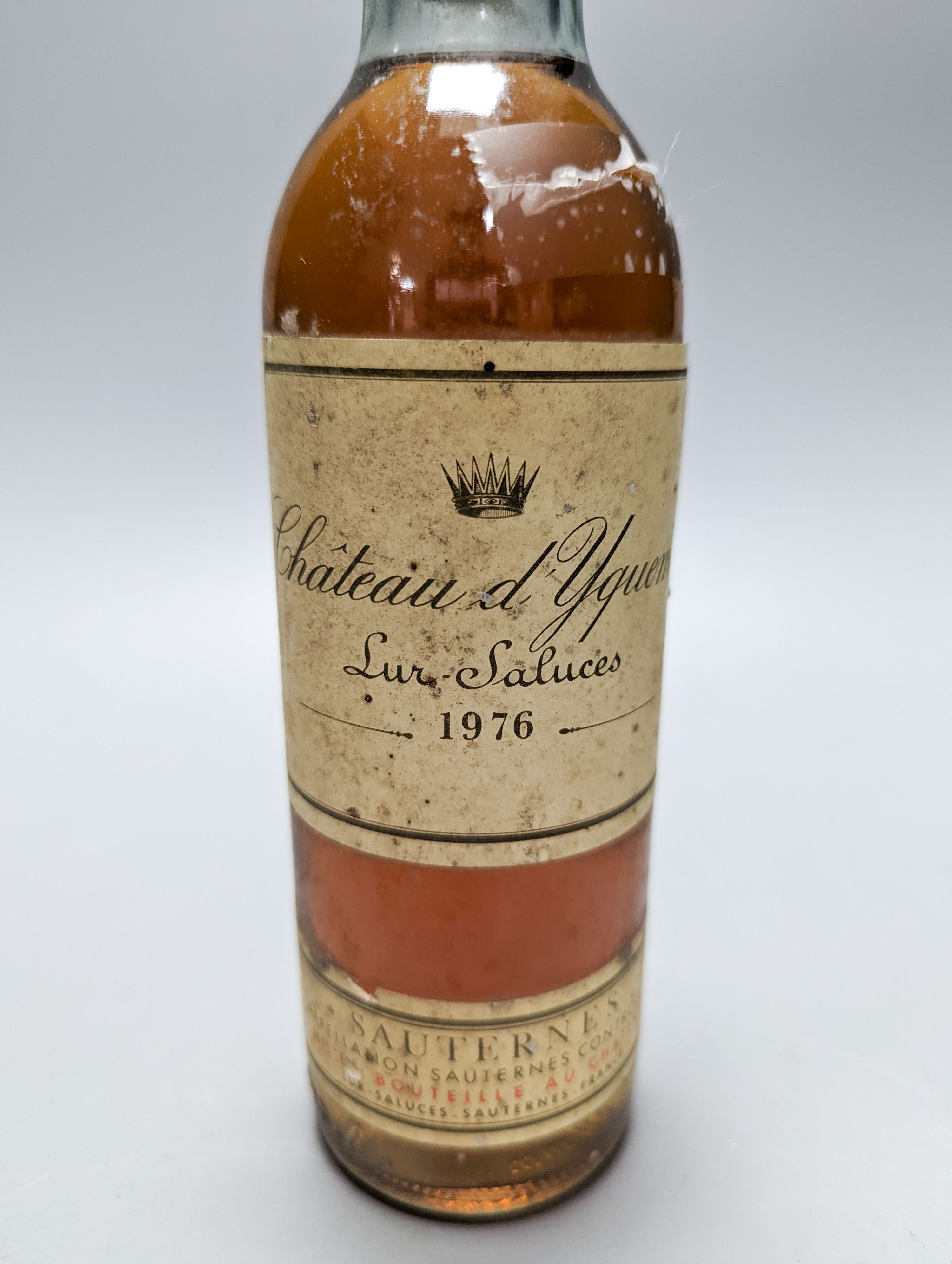 Two bottles of Chateau D'Yquem Sauternes 1967-1965, and a 375ml bottle